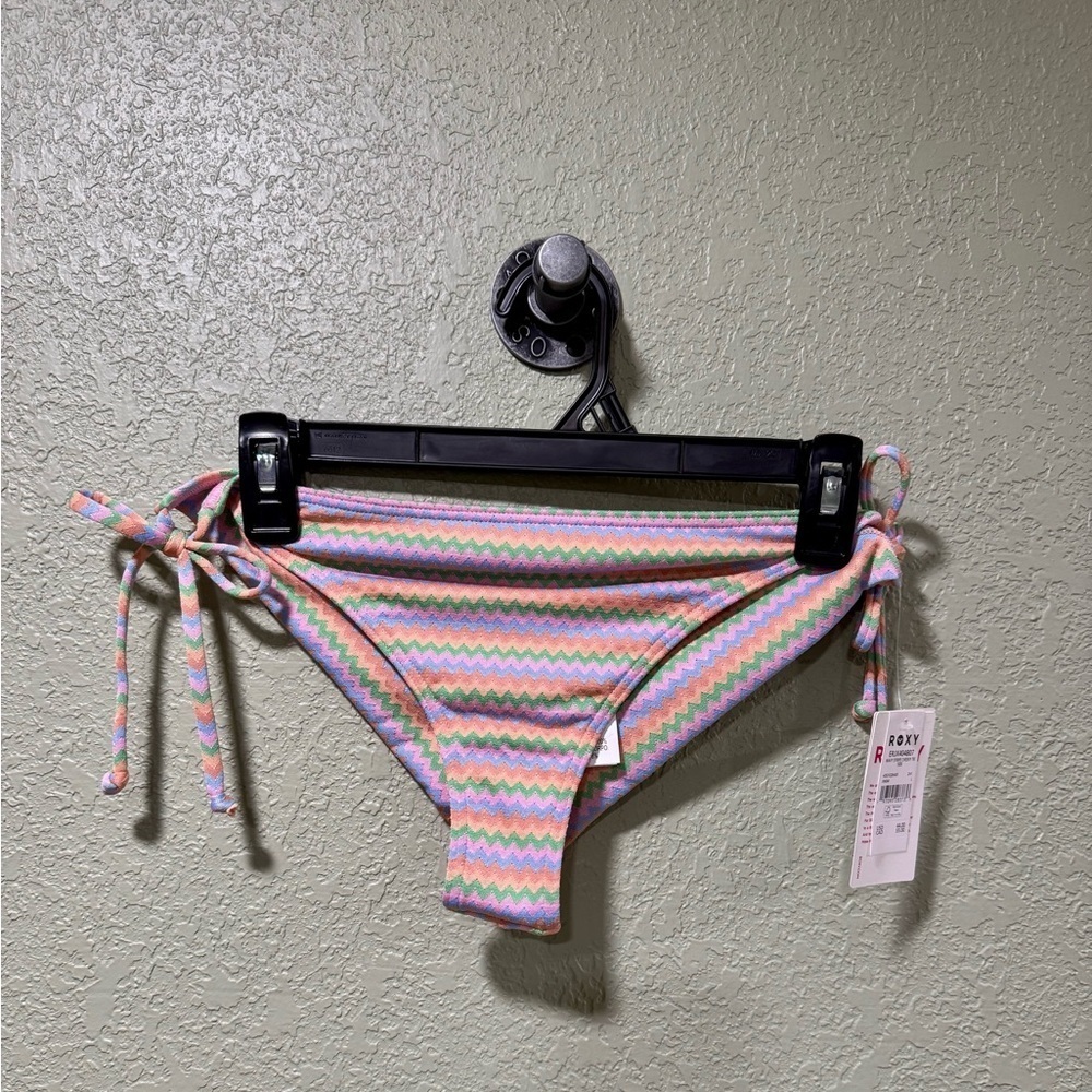 Roxy Wavy Stripe Cheeky Bikini Bottom